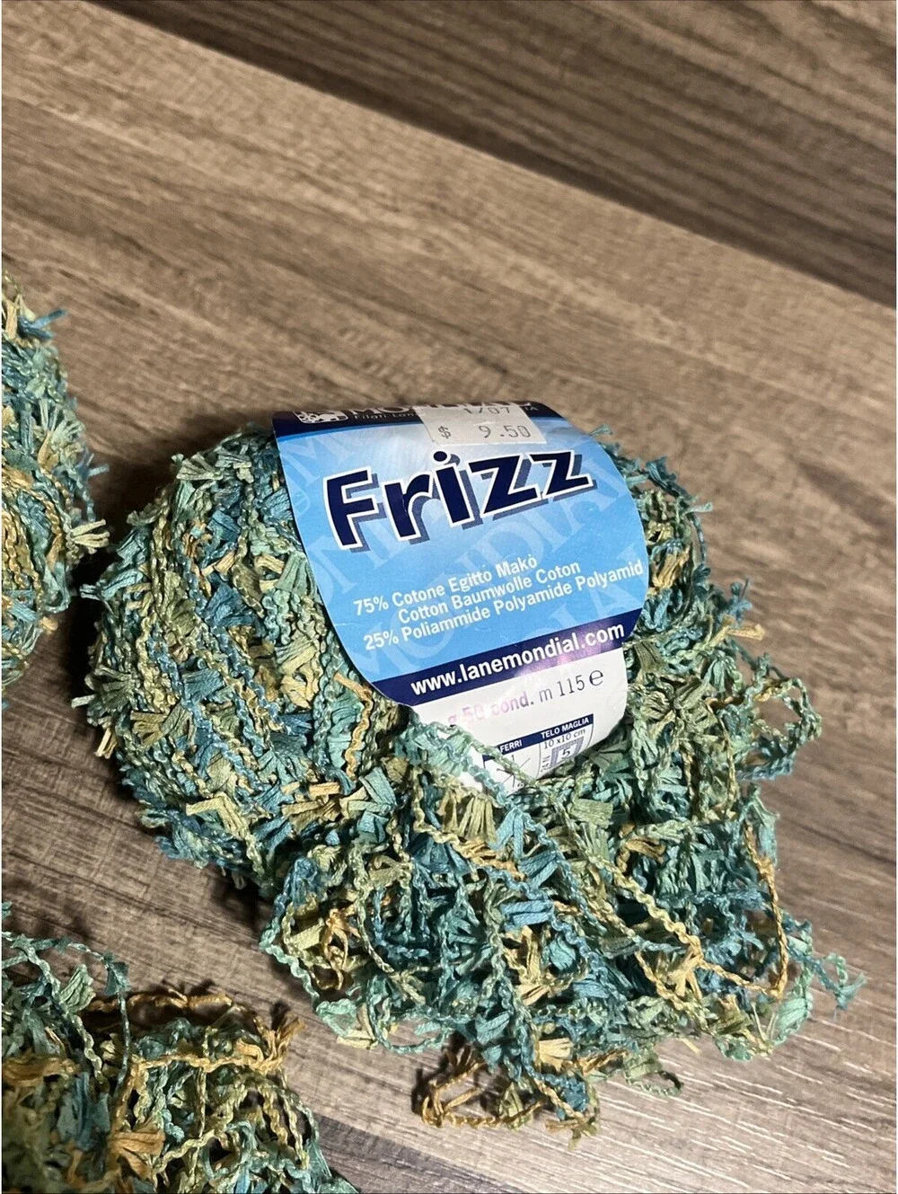 Mondial Frizz Italian Worsted Yarn Cotton Lot Of 3